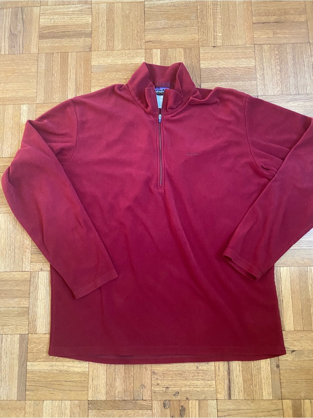 Vintage 1999 Patagonia Maroon Lightweight Quarter Zip Synchilla Fleece Mens L